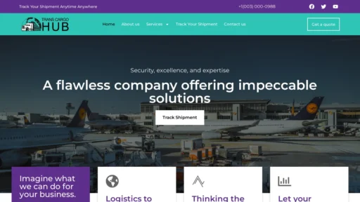 Scam Website Screenshot Transcargohub.com