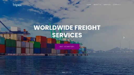 Scam Website Screenshot Tripexlogistics.com