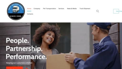 Scam Website Screenshot Trustdeliveryagency.com
