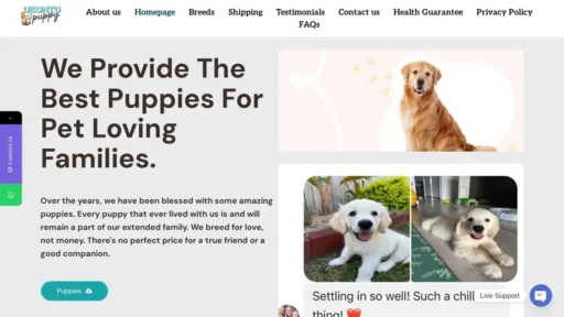 Scam Website Screenshot Ubuntupuppyhaven.com