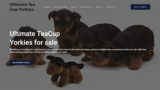 Scam Website Screenshot Ultimateteacupyorkies.com