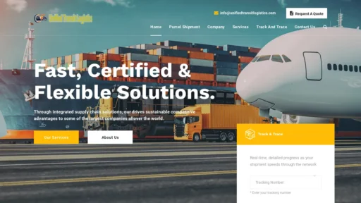 Scam Website Screenshot Unifiedtransitlogistics.com