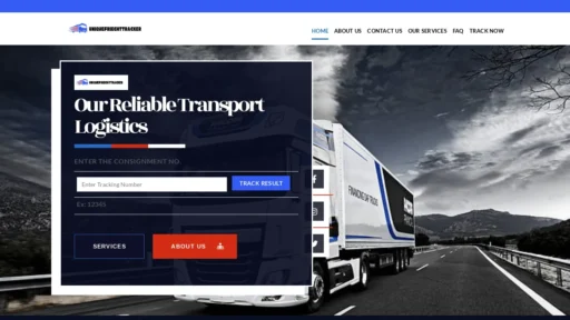 Scam Website Screenshot Uniquefrieghttracker.com