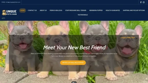 Scam Website Screenshot Uniquepetshub.com