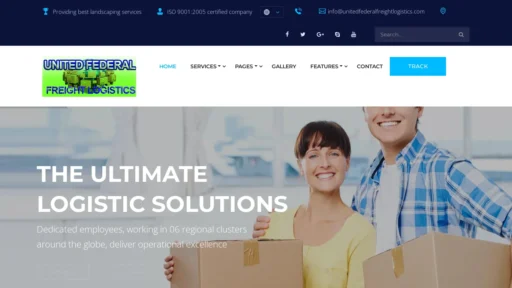 Scam Website Screenshot Unitedfederalfreightlogistics.com
