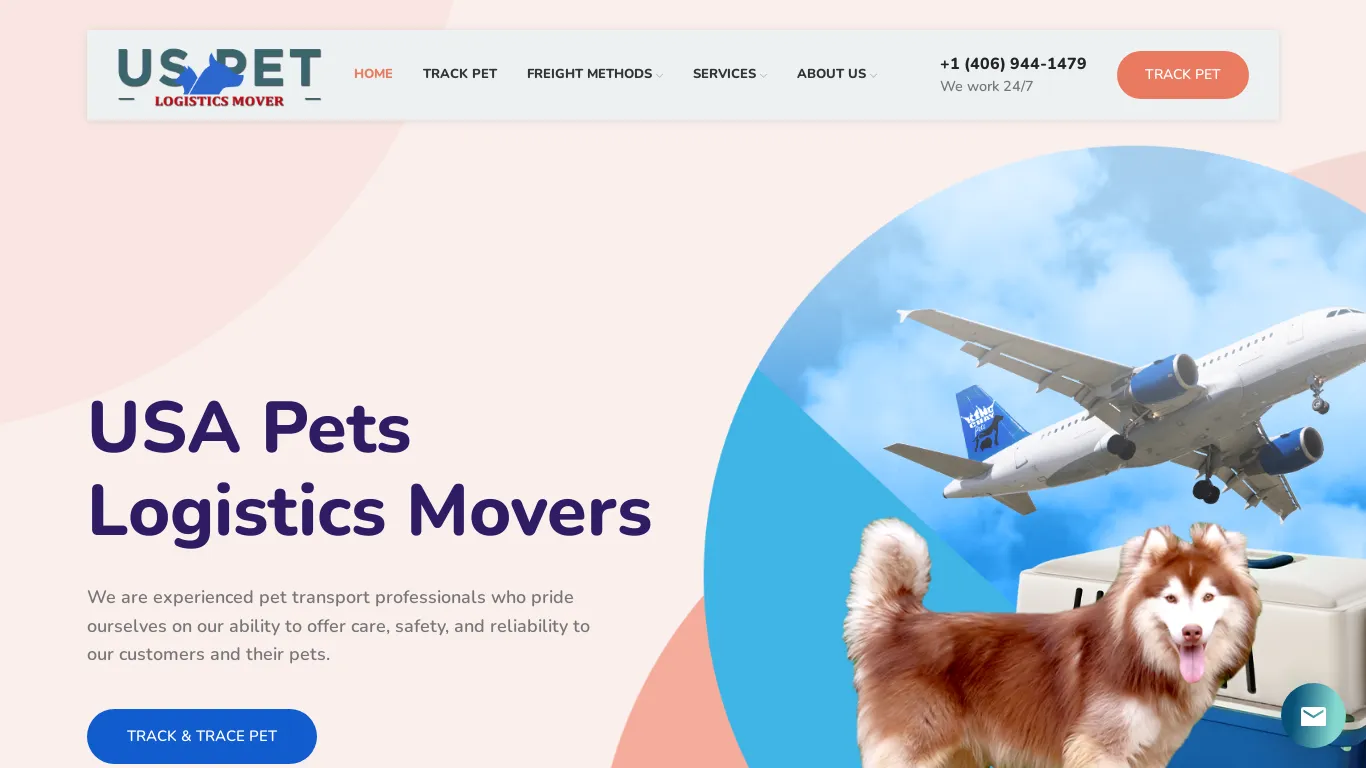 is USA Pets Logistics Movers – We are experienced pet transport professionals who pride ourselves on our ability to offer care, safety, and reliability to our customers and their pets. legit? screenshot
