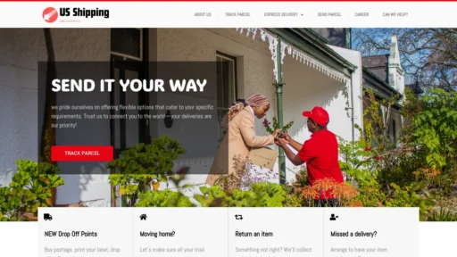 Scam Website Screenshot Usshippingline.com