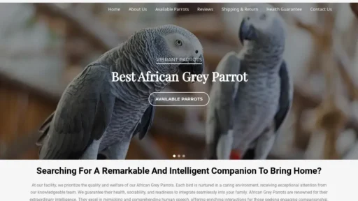 Scam Website Screenshot Vibrantparrots.com