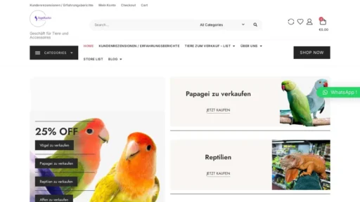 Scam Website Screenshot Vogelkaufen.com