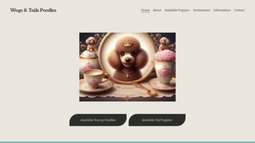 Scam Website Screenshot Wagsntailspoodles.com