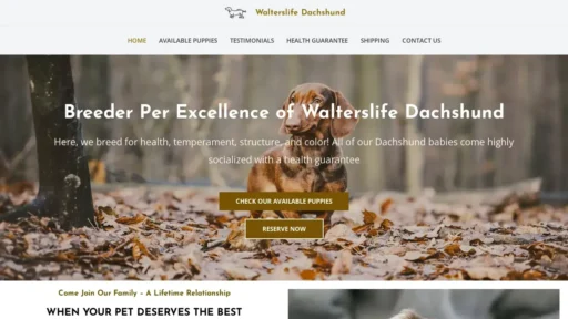 Scam Website Screenshot Walterslifedachshund.com
