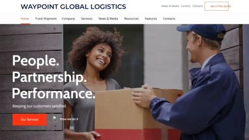 Scam Website Screenshot Waypointgloballogistics.com