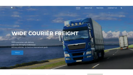 Scam Website Screenshot Widecouriers.com