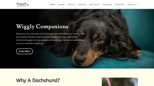 Scam Website Screenshot Wigglycompanions.com