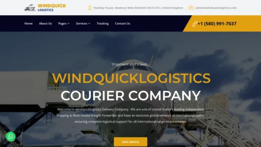 Scam Website Screenshot Wiindquicklogistics.com