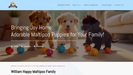 Scam Website Screenshot Williamhappymaltipoofamily.com