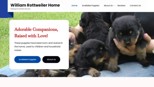 Scam Website Screenshot Williamrottweillerhome.com