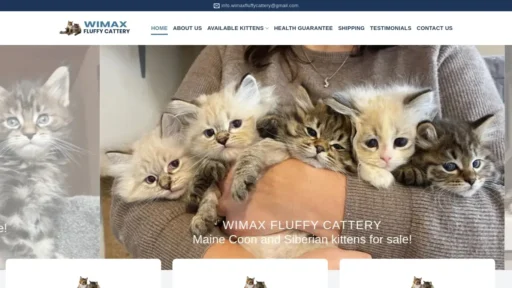 Scam Website Screenshot Wimaxfluffycattery.com