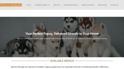 Scam Website Screenshot Wisdombreeders.com