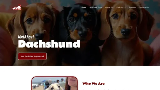 Scam Website Screenshot Worldbestdachshunds.com