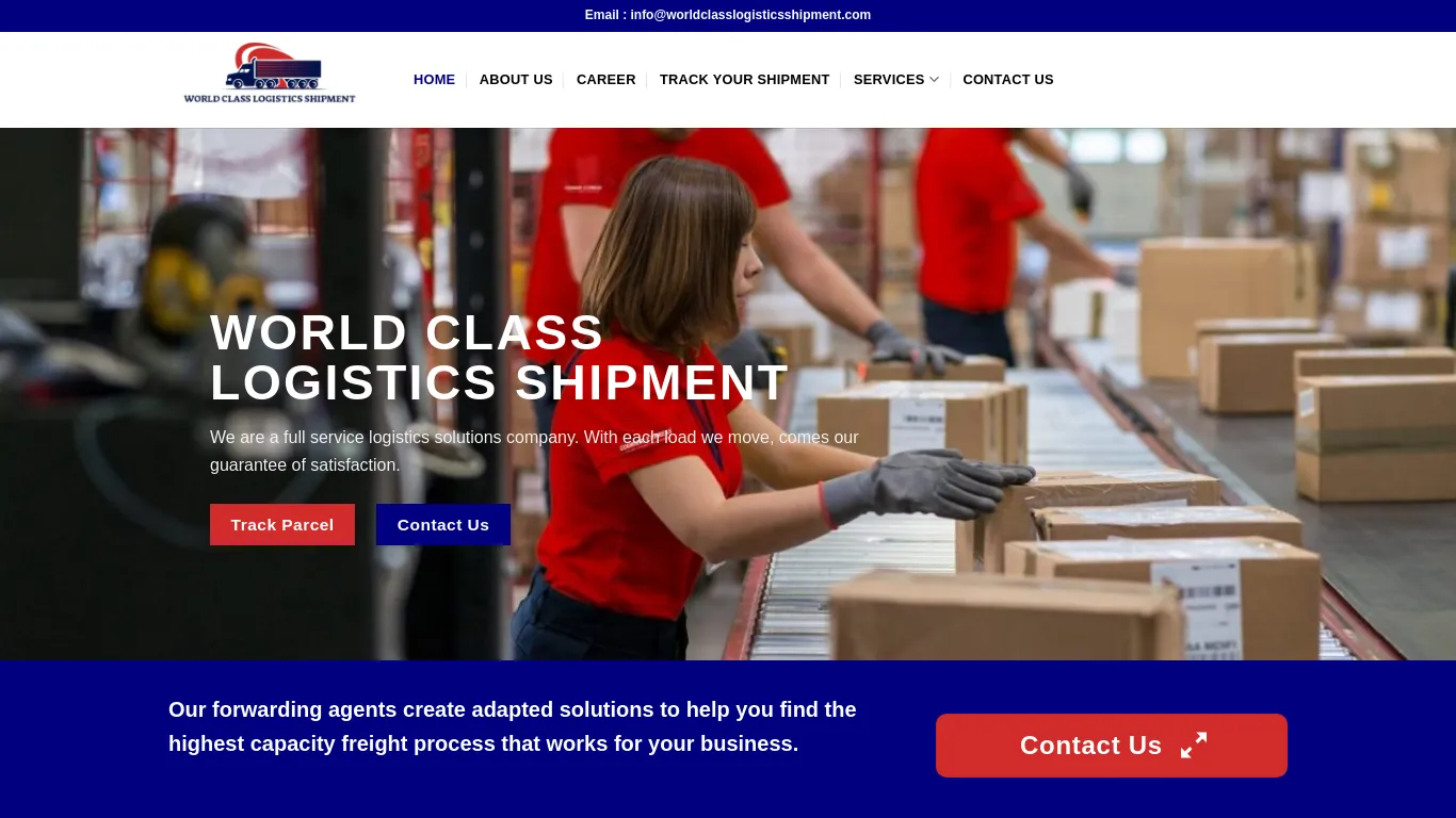 is worldclasslogisticsshipment.com legit? screenshot