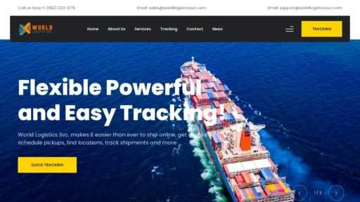 Scam Website Screenshot Worldlogisticssvc.com