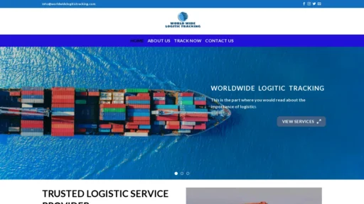 Scam Website Screenshot Worldwidelogitictracking.com