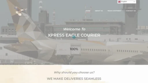 Scam Website Screenshot Xpresseaglecourier.com
