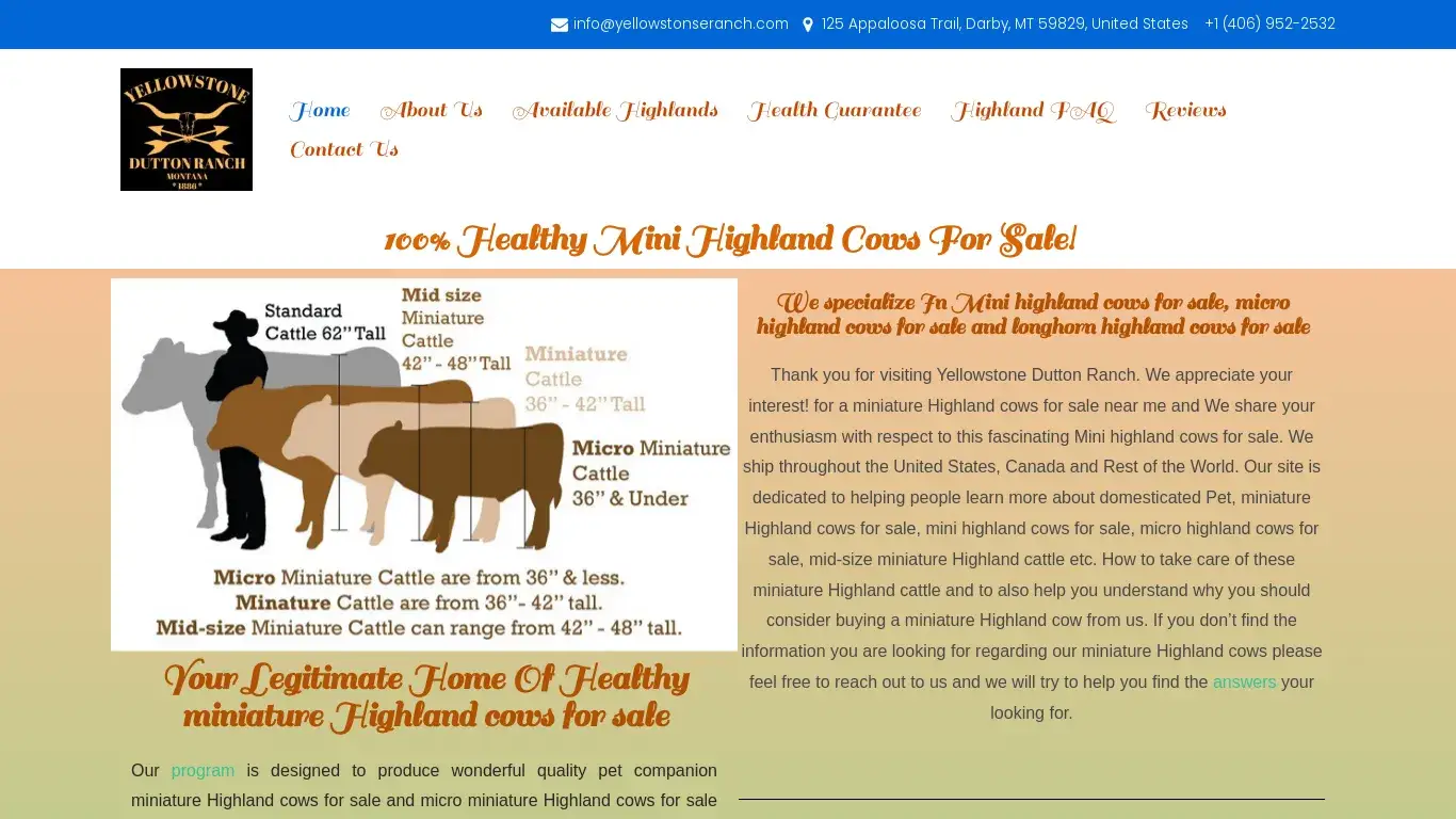 is Quality Miniature Highland Cows for Sale | Peacheshighland legit? screenshot