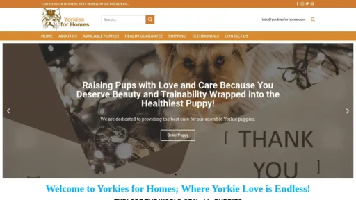 Scam Website Screenshot Yorkiesforhome.com