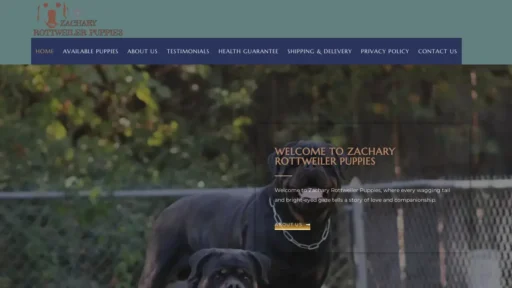 Scam Website Screenshot Zacharyrottweilerpuppies.com