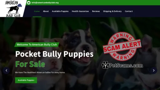 Scam Website: American Bully Club