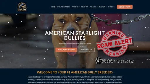 Scam Website: American Starlight Bullies