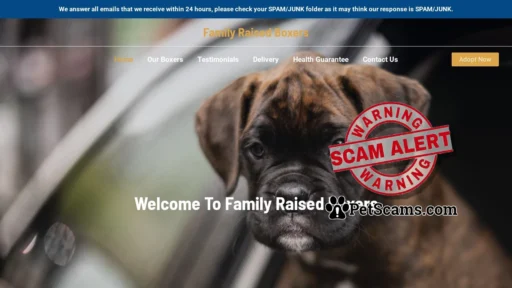 Scam Website: Family Raised Boxers – Purebred Boxers For Sale
