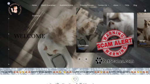 Scam Website: Home - pacificragdollcattery.com