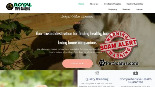 Scam Website: Royal Mini Goldens