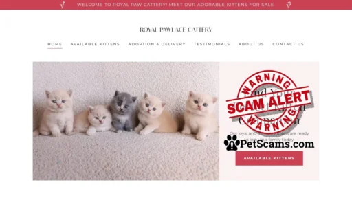 Scam Website: Royal Pawlace Cattery