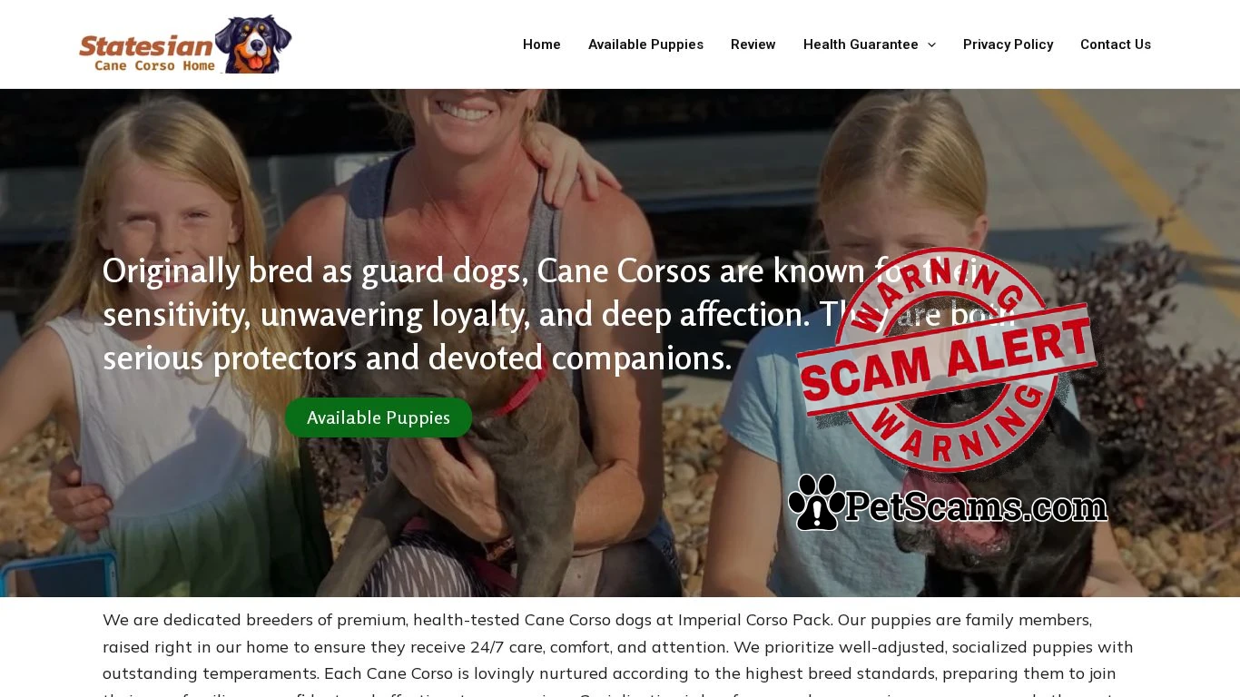 is statesiancanecorsohome.com legit? screenshot