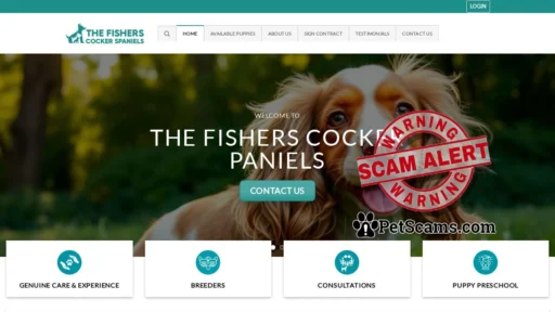 Scam Website: The Fishers Cock Spaniels
