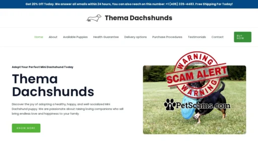 Scam Website: Thema Dachshunds