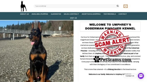 Scam Website: Umphrey Doberman Kennel – Umphrey Doberman Kennel
