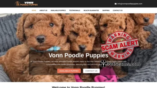 Scam Website: Vonn Poodle Puppies – Poodle Puppies for sale online