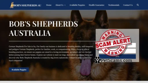 Scam Website: German Shepherds For Sale -
