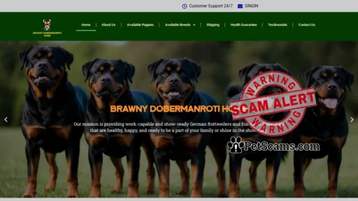 Scam Website: BRAWNY DOBERMANROTI HOME