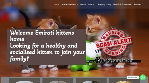 Scam Website: Welcome Emirati kittens – Purebred kittens for sale