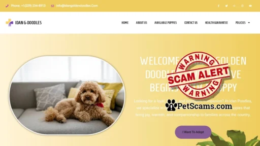 Scam Website: Idan Golden Doodles
