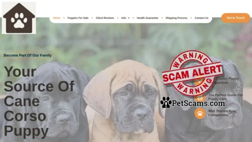 Scam Website: Iron Paw Dynasty – puppies for sale!