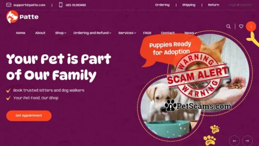 Scam Website: Little adorable Puppies