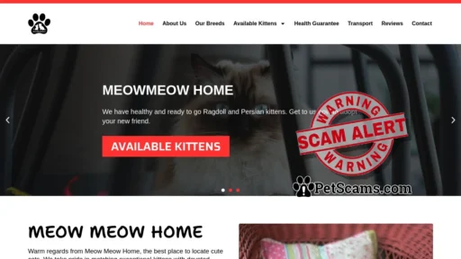 Scam Website: MEOWMEOW HOME – MEOWMEOW HOME
