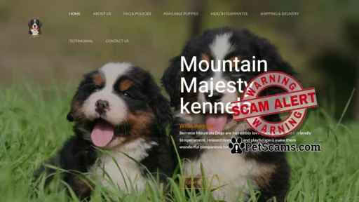 Scam Website: Mountain Majesty kennels